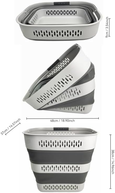 SAMMART 40L Collapsible Plastic Laundry Basket - Image 4