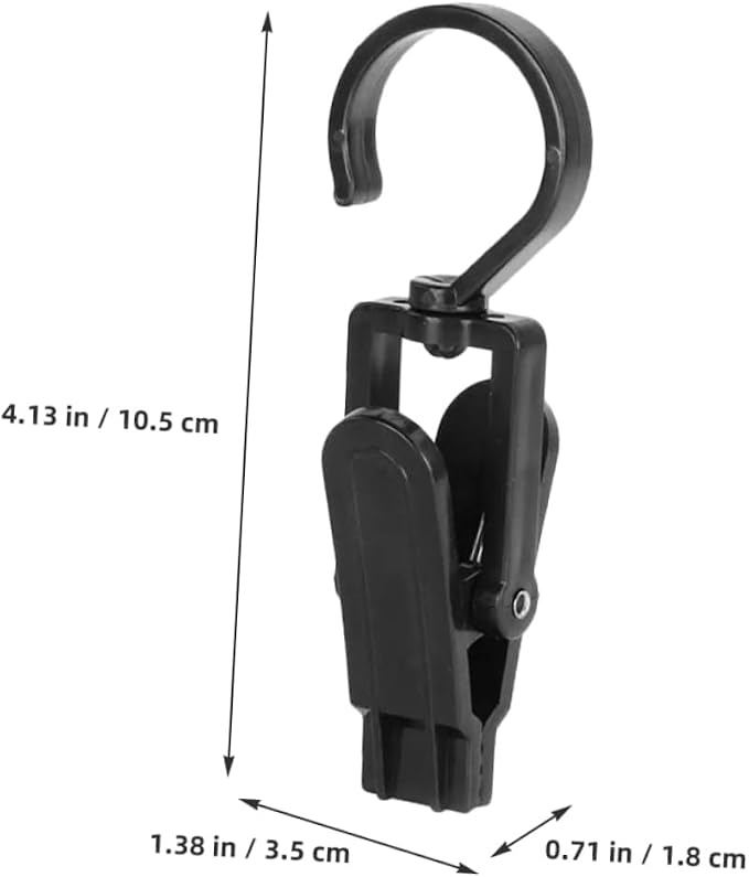 Luxshiny 20pcs Swivel Laundry Hook Clips Drip Rack Waterproof Clothes Hanger - Image 5