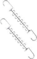 2pcs Multi-Hole Metal Clothes Hangers Portable Folding Clothing Drying Rack by OFFSCH