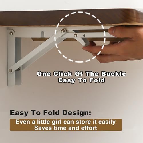 Laundry Folding Wall Table Folding Wall-Mounted Drop-Leaf Table Wall Mounted - Image 4