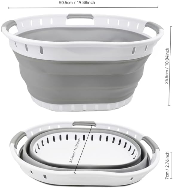 SAMMART 25L Collapsible Plastic Laundry Basket - Image 4