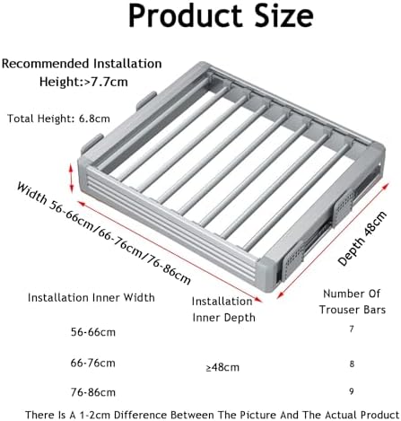 Above Washer Clothes Drying Rack - 30kg Heavy-Duty Pants Holder - Image 2