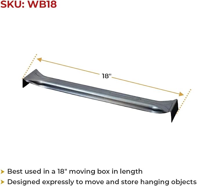 Mytee Products 10 Pack 18" Wardrobe Hanger Bar - Image 2