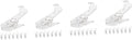 NUOBESTY 32pcs Transparent Laundry Clips Multi-Functional Clothes Hangers Grip by NUOBESTY