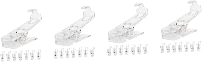 NUOBESTY 32pcs Transparent Laundry Clips Multi-Functional Clothes Hangers Grip by NUOBESTY