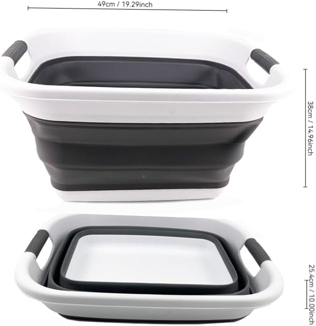 SAMMART 25L Collapsible Plastic Laundry Basket/Washing Tub - Image 2