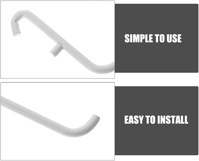4pcs White Metal Pegboard Bracket Hooks - Image 8