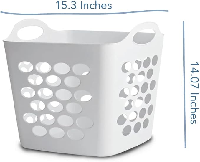 SEDLAV Plastic Laundry Basket, Flexible Hamper, Easy-to-Carry Handles, Easy - Image 3
