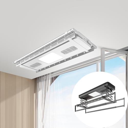 Electric Ceiling Clothes Drying Rack by Unknown