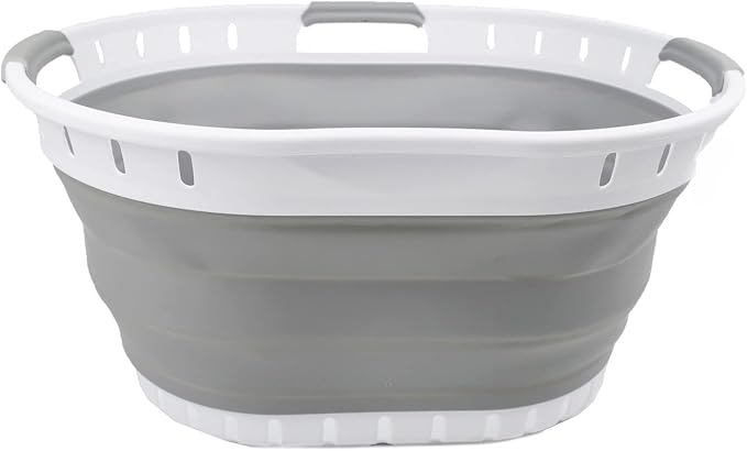 SAMMART 25L Collapsible Plastic Laundry Basket - Image 2