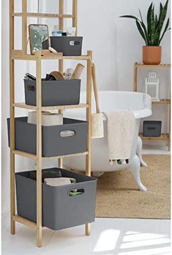 Superio Decorative Plastic Basket Open Home Storage Bins Organizer Baskets - Image 5