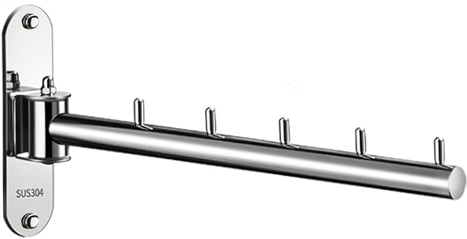 Clothes Hanger Rack Swing Arm, Folding Clothes Hanger Wall Mounted Space Saving by Votmores