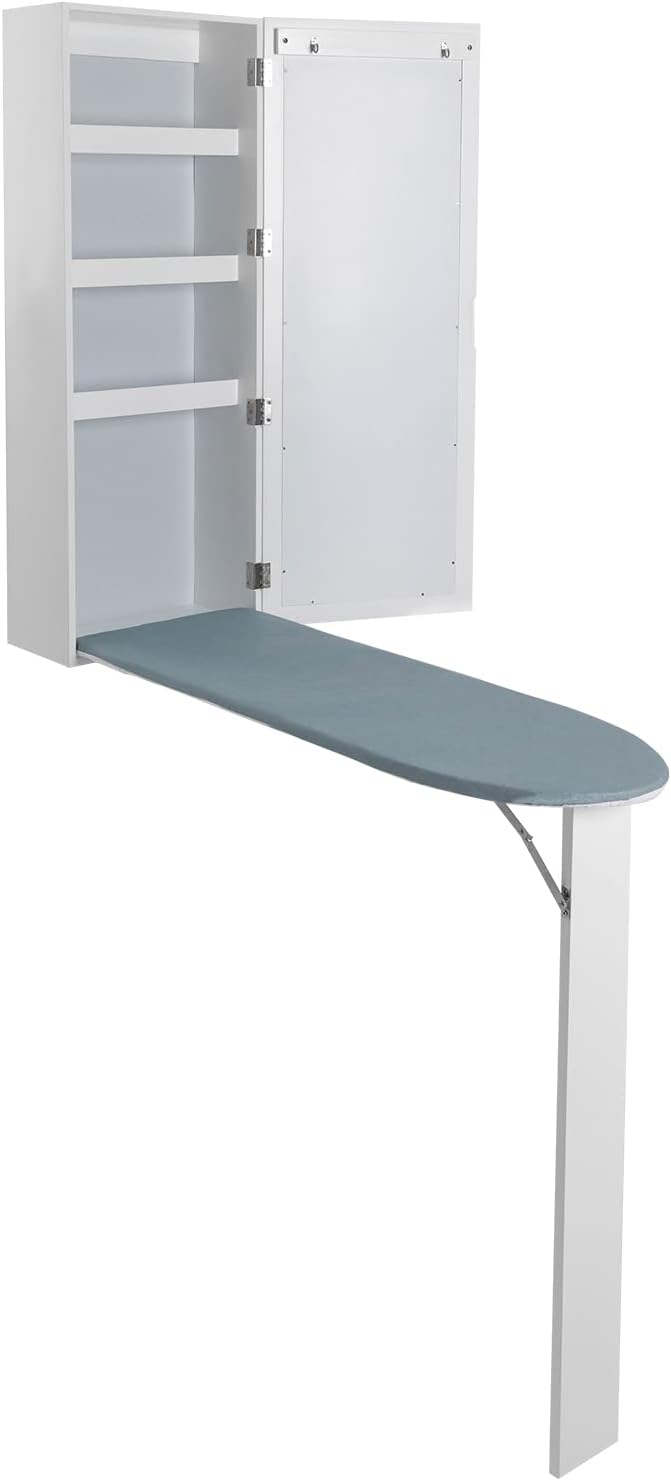 Wall-Mounted Ironing Board Cabinet, Swivel Ironing Board Closet - Image 8