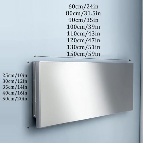 Folding Wall Table, Wall Mounted Desk, Floating Stainless Steel Desk - Image 3