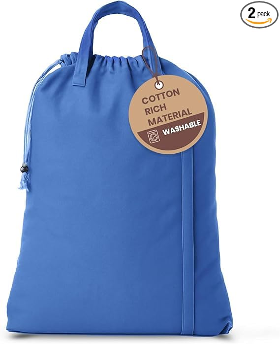 LFH Home Large Premium Cotton Canvas Laundry Bag by LFHHomePrivateLimited