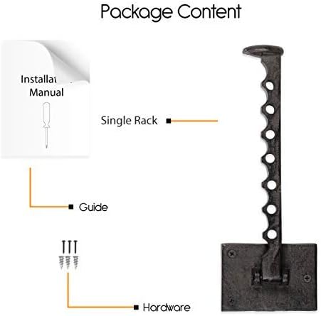 Rustic State Clout Cast Iron Clothes Hanger Folding Coat Rack Laundry Bar - Image 7