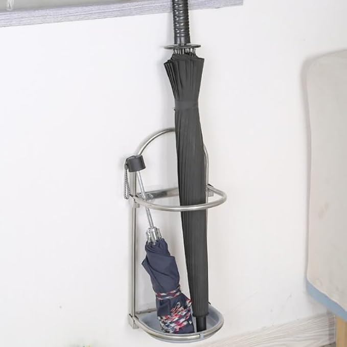 Umbrella Stand Self Adhesive Umbrella Holder Wall Mounted Folding Drying Rack - Image 3