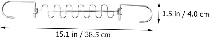 2pcs Multi-Hole Clothes Drying Rack Metal Folding Hangers - Image 2