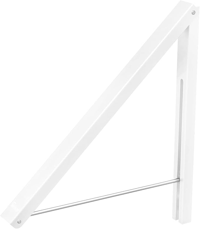 Folding Clothes Hanger Wall Mounted Retractable Clothes Rack, Easy Installation by Anjuer
