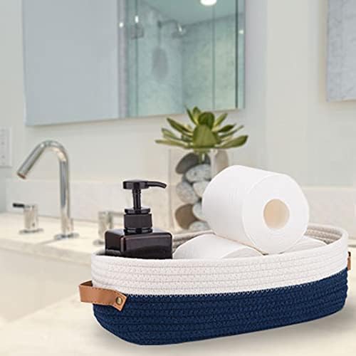 Set of 2 Toilet Basket, Woven Storage Basket - Image 2