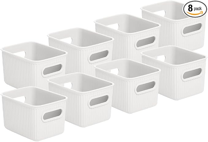 Superio Decorative Plastic Basket Open Home Storage Bins Organizer Baskets by Superio