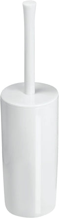 mDesign Slim Plastic Toilet Bowl Brush and Holder Set, Modern Compact Storage by mDesign