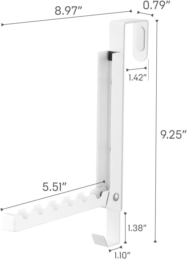 YAMAZAKI Home Smart Over The Door Coat Hook Organizer Collapsible Foldable Rack - Image 8
