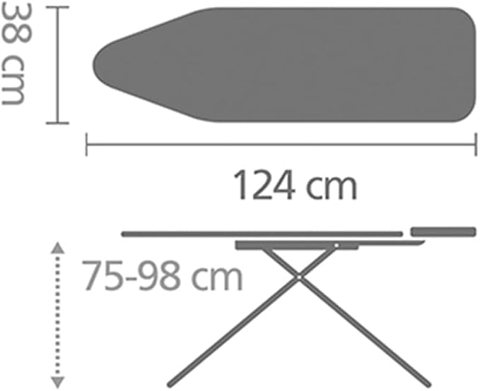 Brabantia Size B Ironing Board 7 Height Options, Solid Steam Unit Rest Holder - Image 4