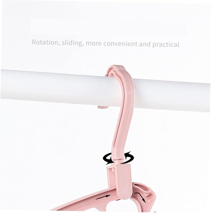 PRETYZOOM 2pcs Sturdy Material Folding Hangers Rotating Drying Rack - Image 2