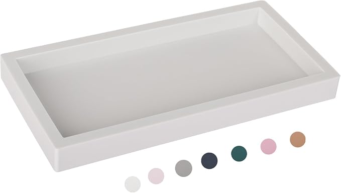 Bathroom Tray, Small Vanity Tray Silicone Soap Dish Sponge Holder Kitchen Sink by Heagoale
