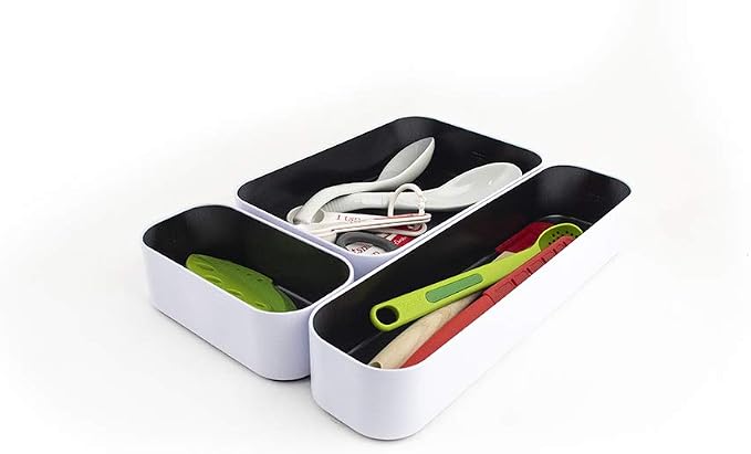 Three by Three Seattle 3 Piece Shallow Metal Organizer Tray Set - Image 4