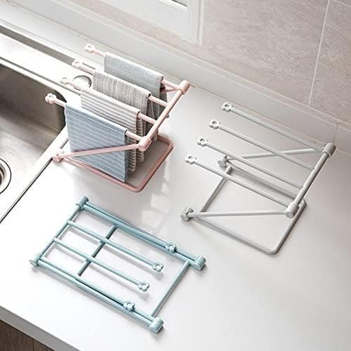 Towel Holder Wall Mounted Towel Rail Kiten Storage Rack Folding Vertical - Image 3