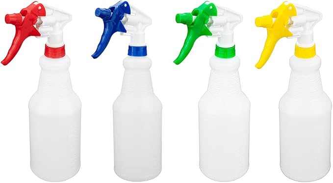 RW Clean 25 Ounce Plastic Spray Bottles, Adjustable Nozzles, - Image 2