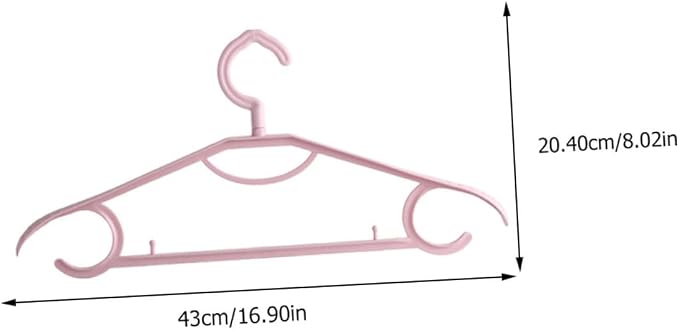5pcs Non-Slip Plastic Clothes Hanger Set Traceless Wide Shoulder Wardrobe - Image 2