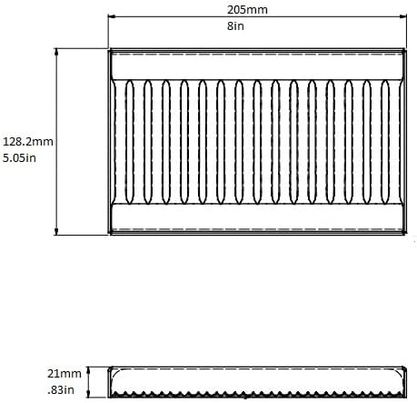 Rattleware Medium-Duty Aluminum Drip Tray 8″×5″×0.75″ - Image 2