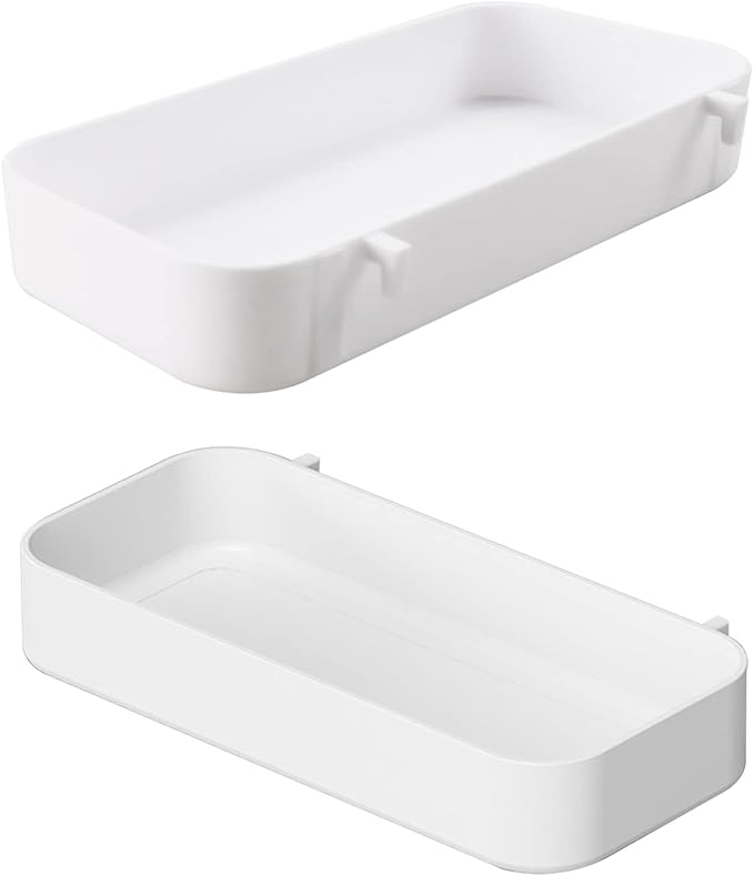 Chris.W 2Pack Pegboard Trays Shelf White Pegboards Bins Pegboards Spice Holder - Image 3