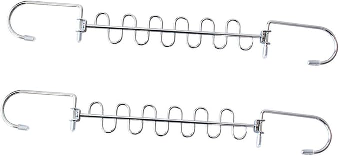 Alipis 2Pcs Multi Hole Clothes Hangers Sturdy Folding Drying Rack by Alipis
