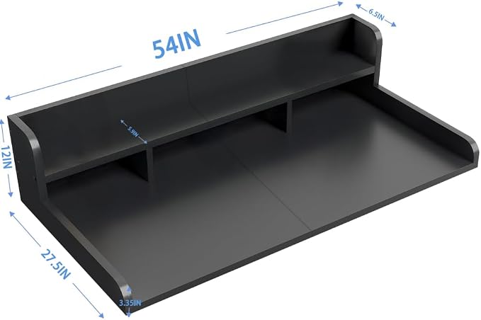 54"x27.5" Washer and Dryer Countertop Shelf, Double-Layer Wooden Laundry Topper - Image 5