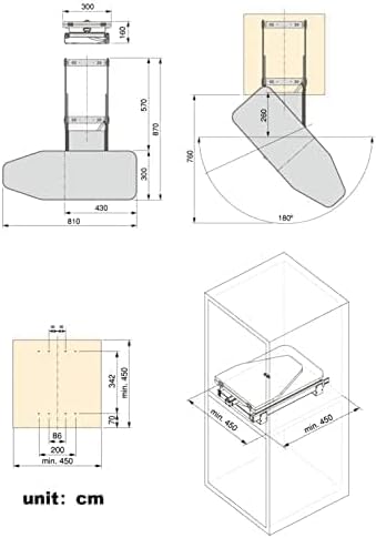 Hiding Ironing Board Foldable Ironing Station in Cabinet - Image 2