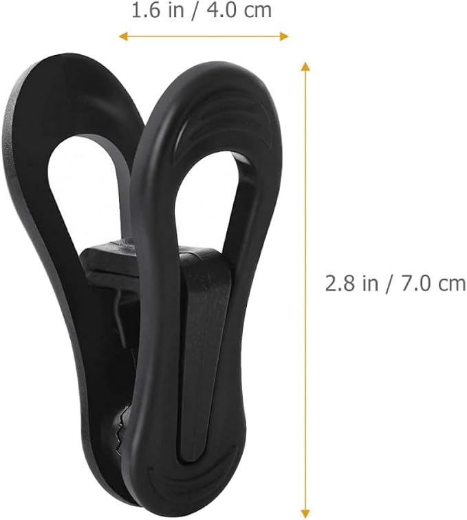 Toyvian 10pcs Black Plastic Hanger Clips Non-Slip Clothes Pegs Multi-Functional - Image 2