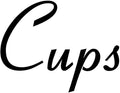 Cups 2.5w x 2h Label | Kitchen Pantry Organization | Die Cut Vinyl Decal | by MinglewoodTrading