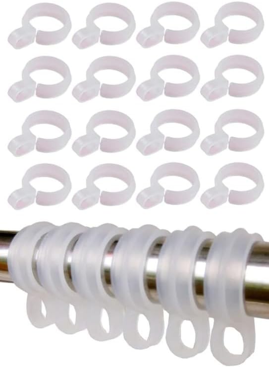 50 Pcs White Plastic Windproof Hanger Hooks Clothes Hanger Buckle Clip Laundry by Enyolidimk