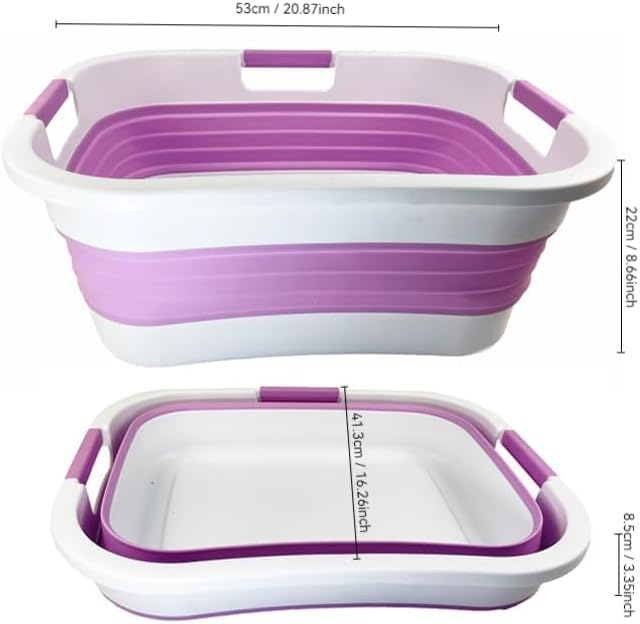 SAMMART 30L Collapsible Plastic Laundry Basket - Image 3