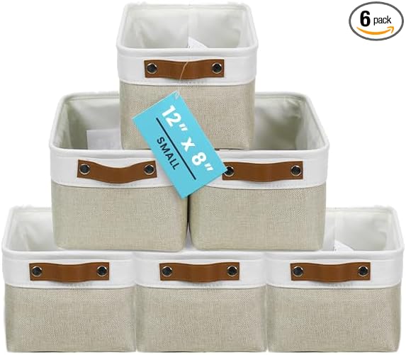 OrganiHaus Small Fabric Storage Baskets by OrganiHaus
