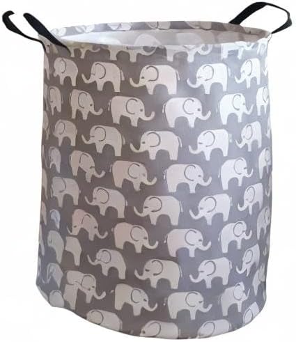 KUNRO Round Laundry Gift Basket Storage Hamper, Clothes Storage Organizer Bins - Image 8