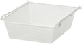 White Mesh Storage Basket with Pull-Out Rail – 19 5/8x22 7/8" Slide-Out Steel by Unknown