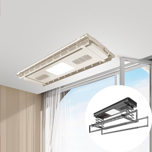 Electric Ceiling Clothes Drying Rack by Unknown