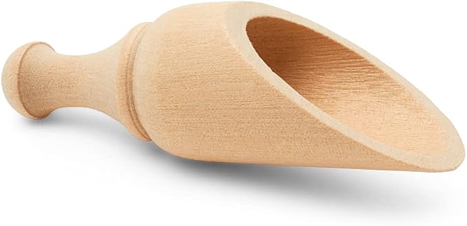 Mini Wooden Scoops 3-3/4 Inches Long, 50 Unfinished Mini Scoops by Woodpeckers