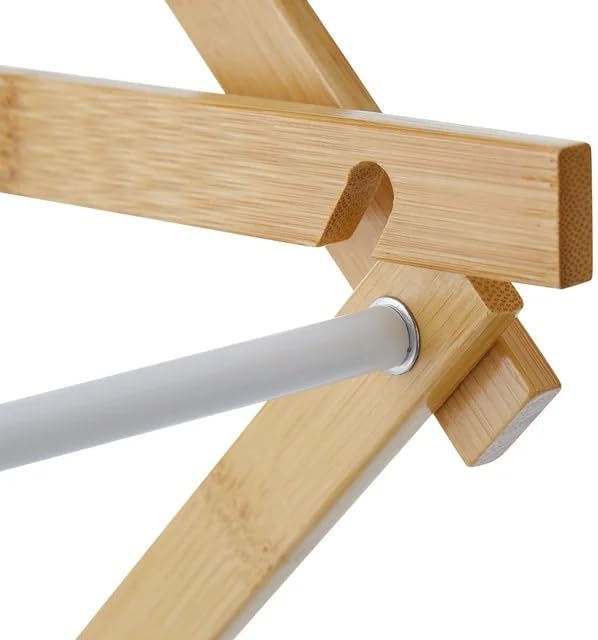 Collapsible Bamboo Drying Rack Foldable Laundry Drying Stand - Image 2