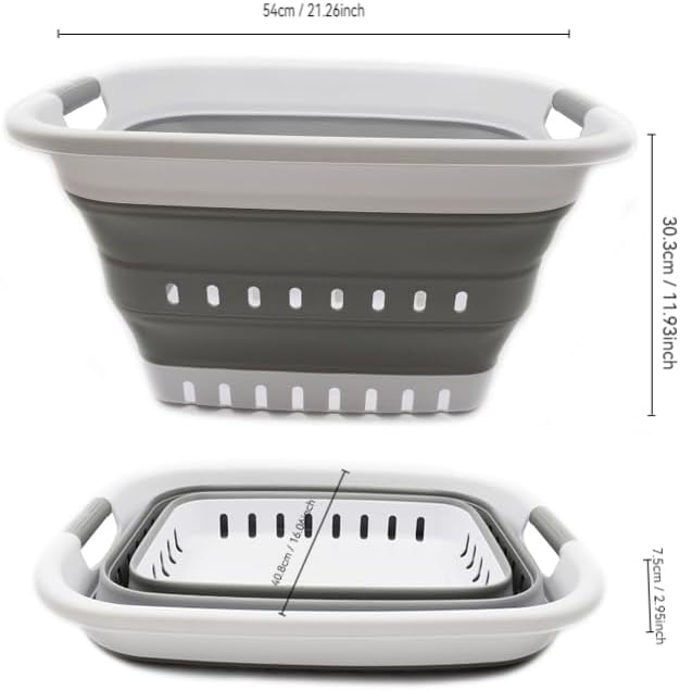 SAMMART 37L Collapsible Plastic Laundry Basket - Image 3